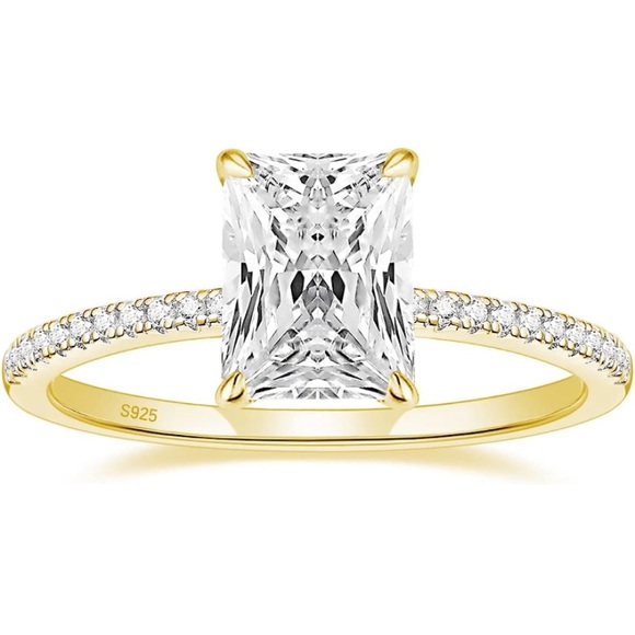 3 Carat Radiant Cut Hidden Halo Diamond Ring - Picture 1 of 8